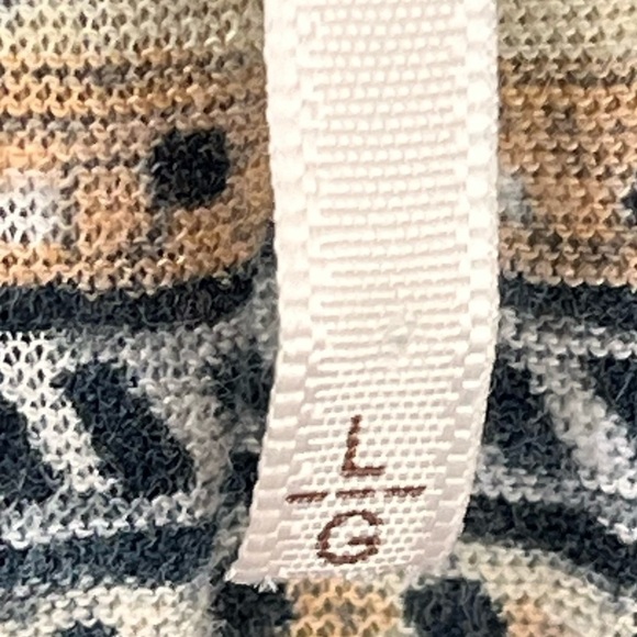 FREE PEOPLE Paisley Modal Blend Puff Sleeve Top Sz Large Boho Beachy Whimsigoth - Picture 8 of 16